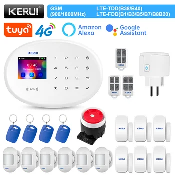 KERUI W204 4G WIFI bezvadu GSM Signalizācijas Sistēmas Komplekts Tuya Smart Bezvadu Signalizācijas, Drošības Sistēmas IP Kamera Kustības Sensors, Āra Saules Sirēnas