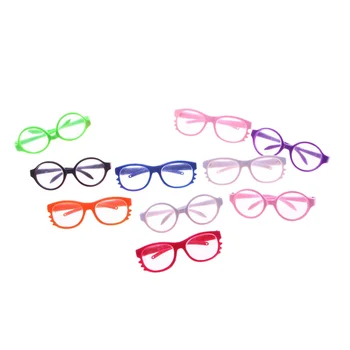Lelle Mērci Brilles Mini Brilles Lelle Glāzes 12' Lelles Hippy Skaidrs, Objektīvs Apaļā Rāmja Brilles Brilles